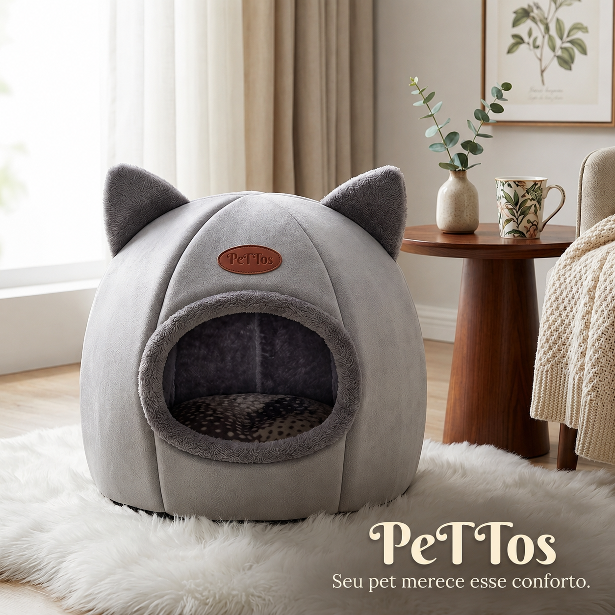Cama Iglu para Gatos – Esconderijo Aconchegante e Quentinho