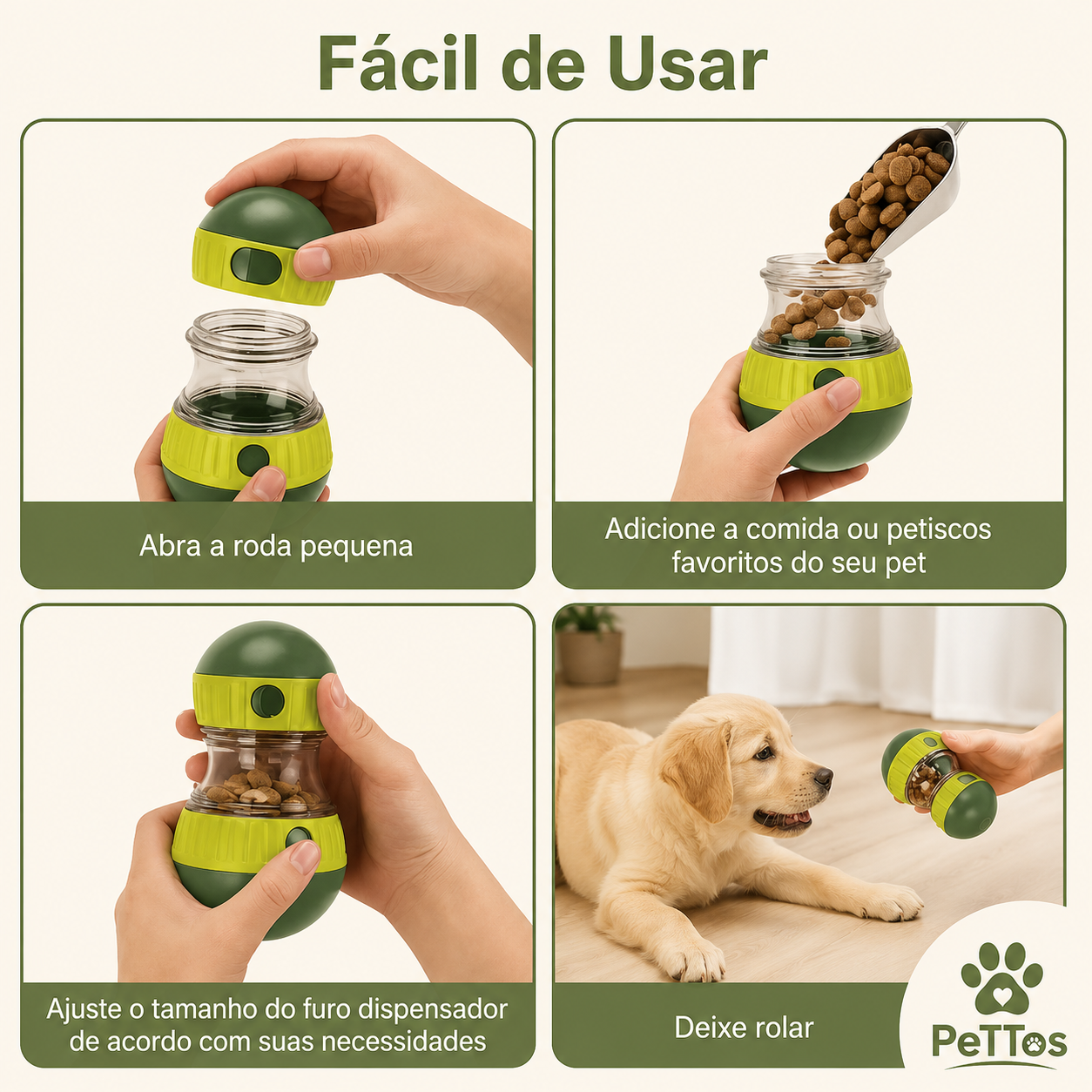 Brinquedo Interativo com Petisco para Pets – Estimula a Inteligência