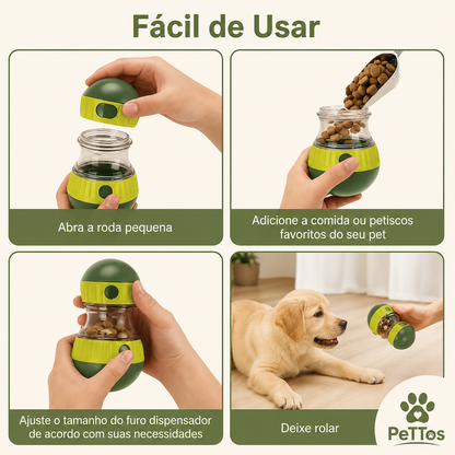 Brinquedo Interativo com Petisco para Pets – Estimula a Inteligência