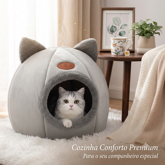 Cama Iglu para Gatos – Esconderijo Aconchegante e Quentinho